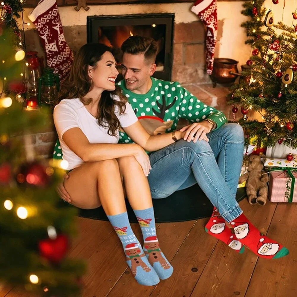 15 Pack Christmas Socks for Adults Women Holiday Gifts Casual Wear